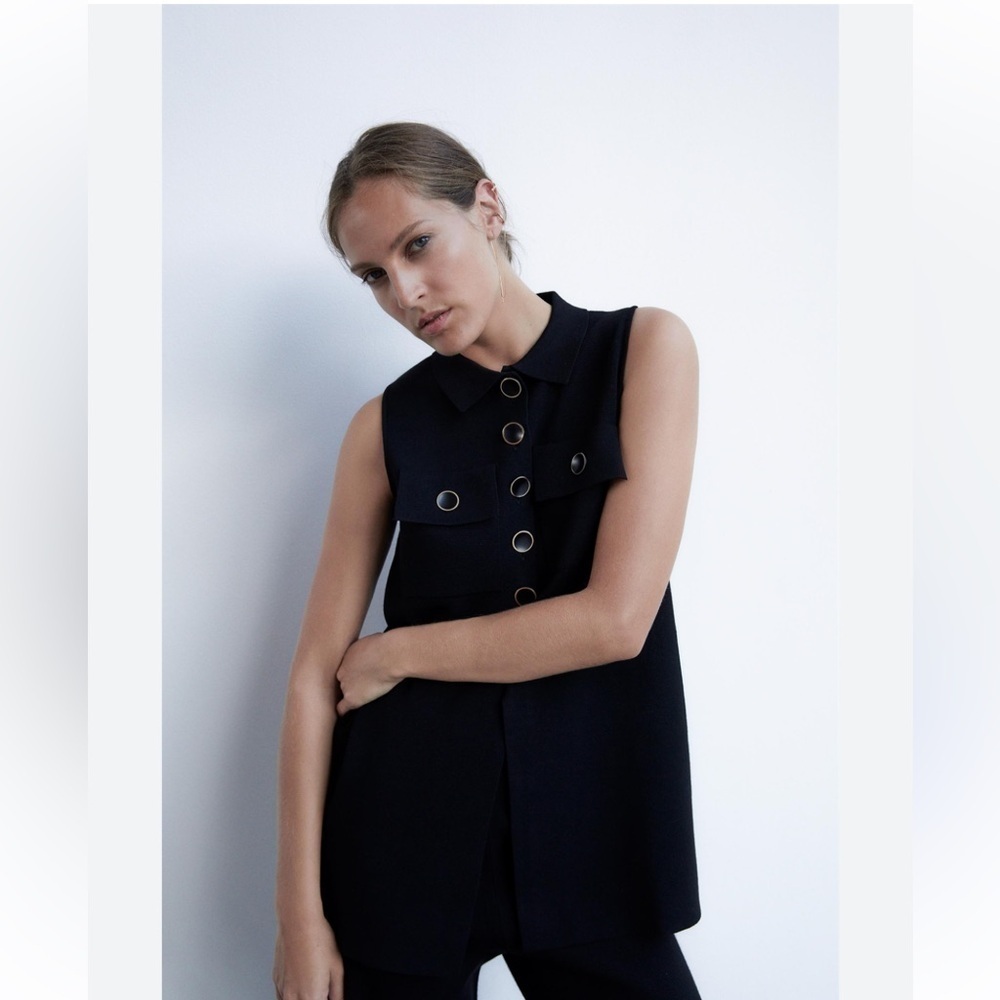 Zara Black Sleeveless knit
